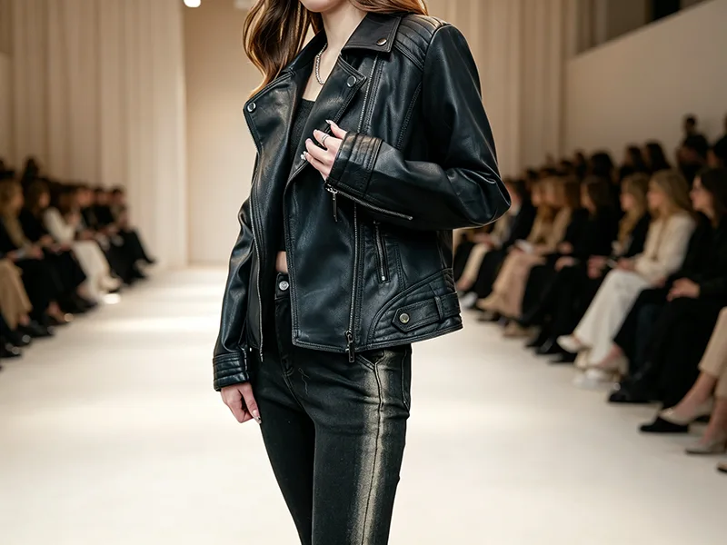 Das Design und die Trageweise von Kunstlederjacken für Damen.