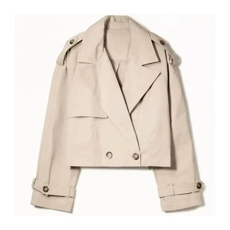 Kurze Windjacke mit elastischem Bund hinten