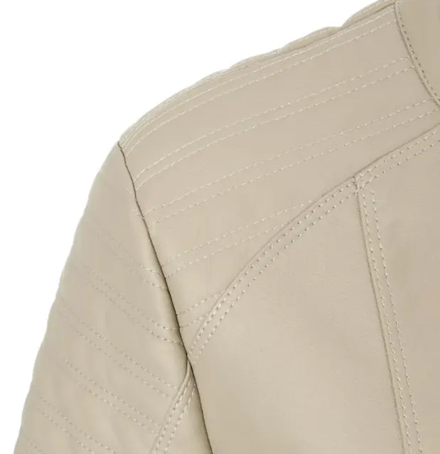 Cropped Belted Faux Leather Biker Jacket