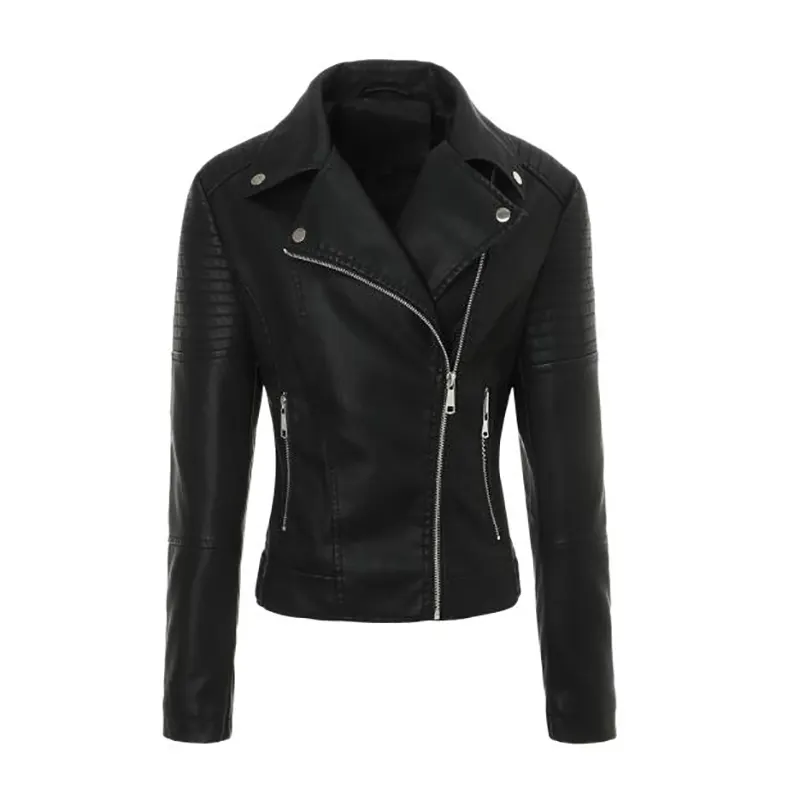 Jacke aus gewaschenem Kunstleder mit fließendem Fall